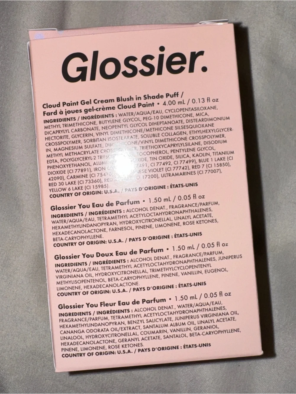 Glossier Beauty Insider Mini Puff Cloud Paint & You Doux & You Fleur Sephora